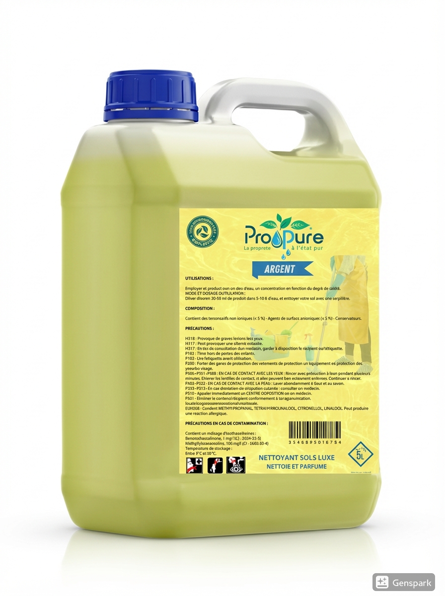 Nettoyant Sols Luxe Argent Pro Pure